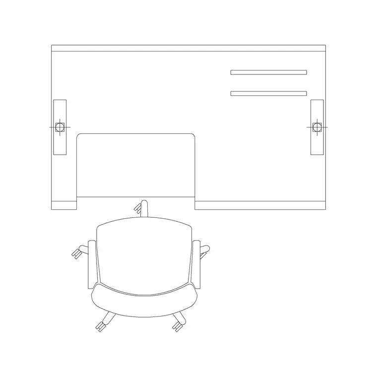 Small Table CAD block DWG — plan view