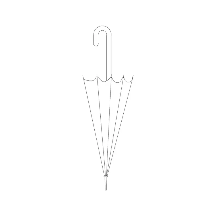 Small Umbrella DWG CAD block thumbnail — accessories drawing