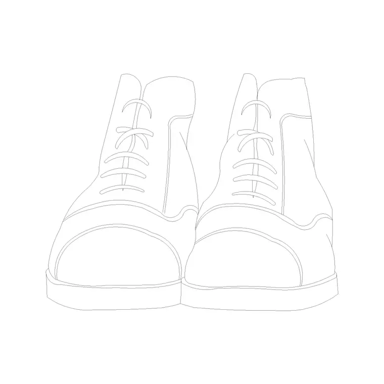 Sneaker Shoes DWG CAD block thumbnail — accessories drawing