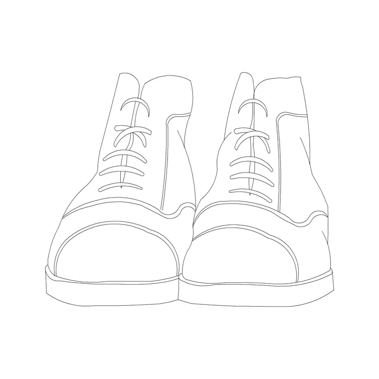 Sneakers DWG CAD block thumbnail — accessories drawing