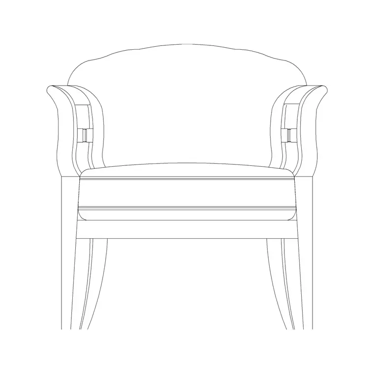 Sofa Elevation DWG CAD block thumbnail — furniture drawing