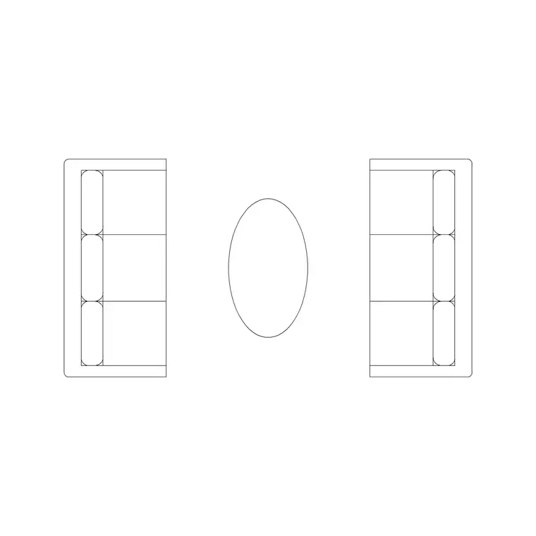 Sofa Set Plan 10 DWG CAD block thumbnail — furniture drawing