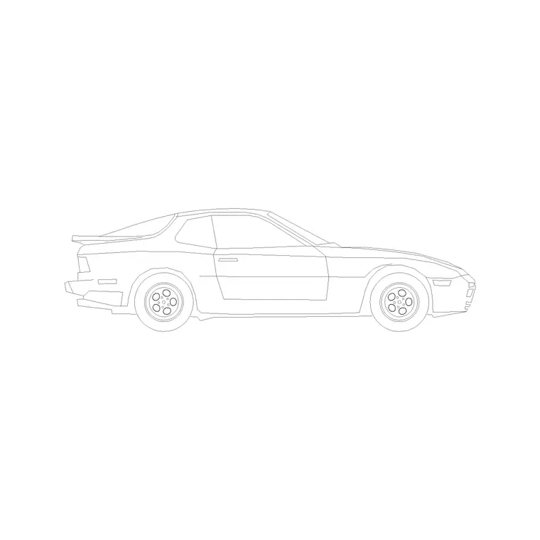Sports Car 3 DWG CAD block thumbnail — vehicles drawing