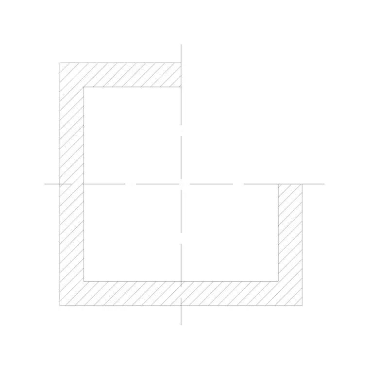 Square Column Cross Section 2 DWG CAD block thumbnail — other cad blocks drawing