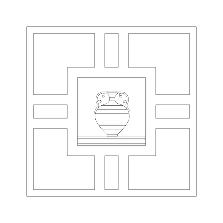 Square Frame 1 DWG CAD block thumbnail — accessories drawing