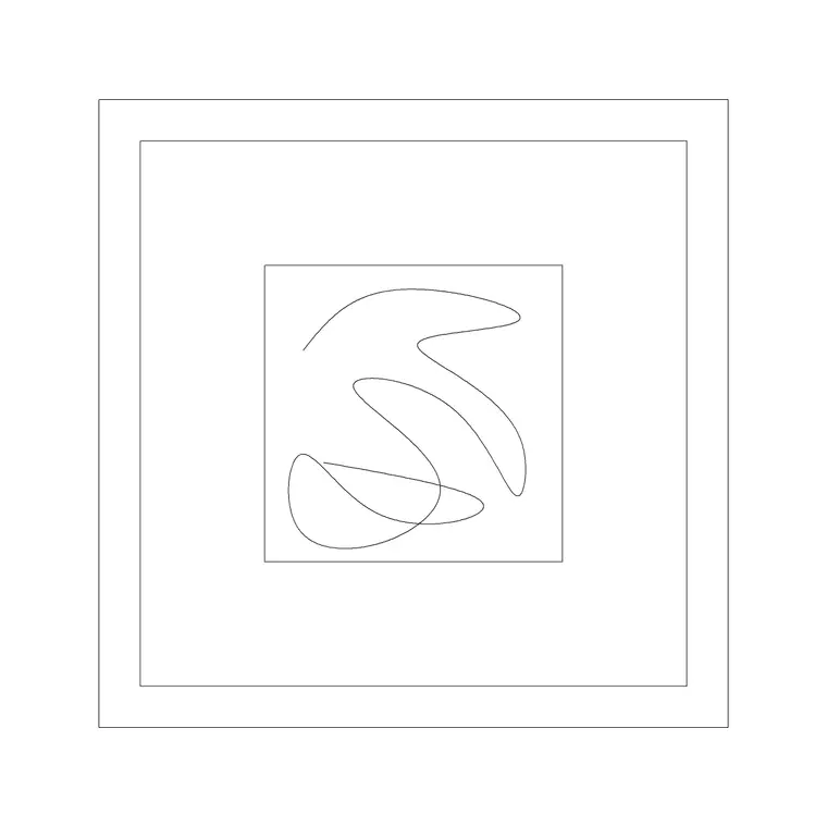 Square Frame 2 DWG CAD block thumbnail — accessories drawing