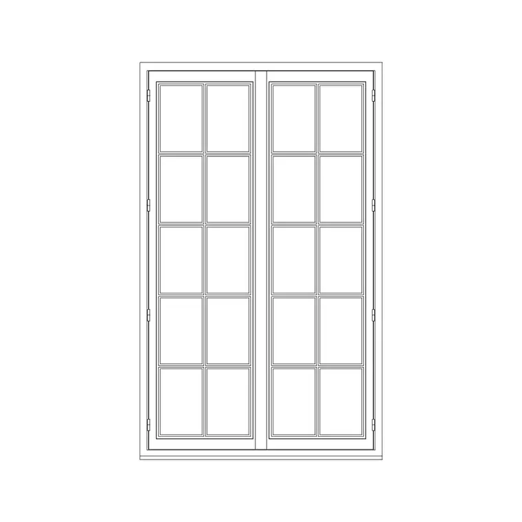 Square Roman Windows (2) DWG CAD block thumbnail — windows drawing