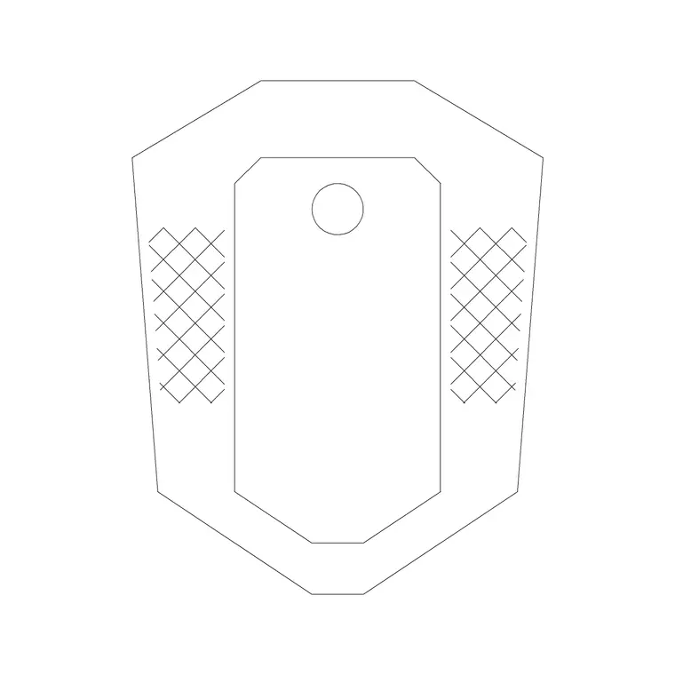 Squat Toilet Type 1 DWG CAD block thumbnail — bathroom drawing