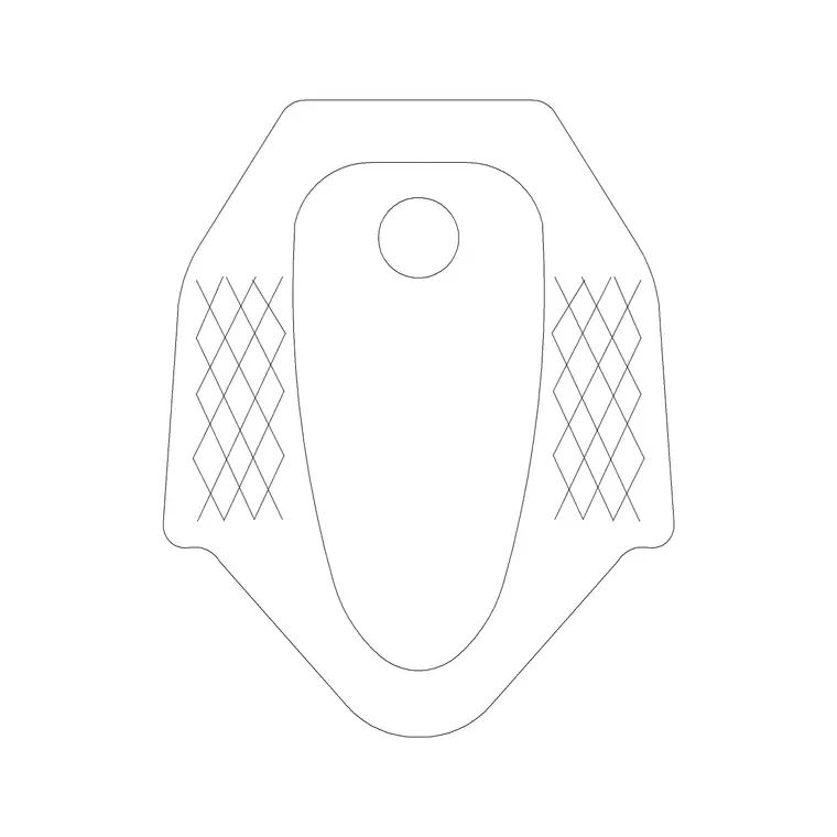 Squat Toilet Type 2 DWG CAD block thumbnail — bathroom drawing