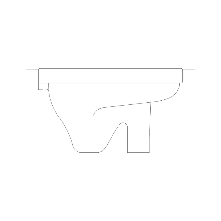 Squat Toilet Type 4 Ele A DWG CAD block thumbnail — bathroom drawing