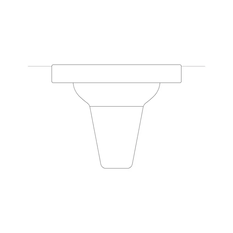 Squat Toilet Type 4 Ele B DWG CAD block thumbnail — bathroom drawing