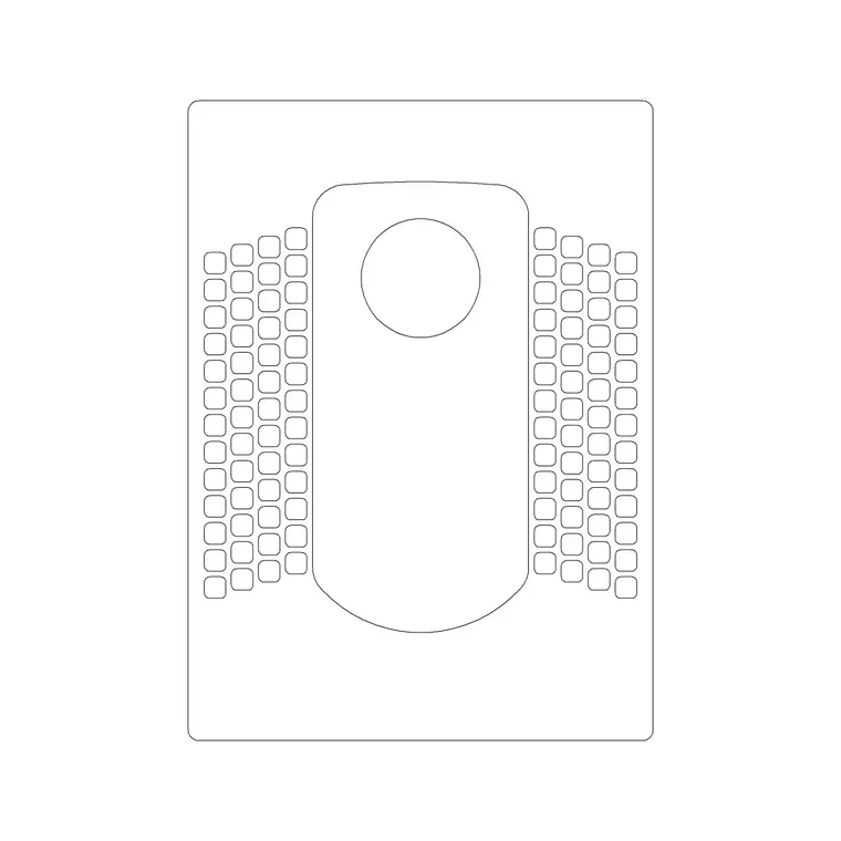 Squat Toilet Type 4 DWG CAD block thumbnail — bathroom drawing