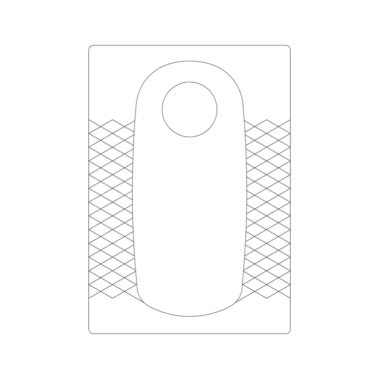 Squat Toilet Type 5 DWG CAD block thumbnail — bathroom drawing