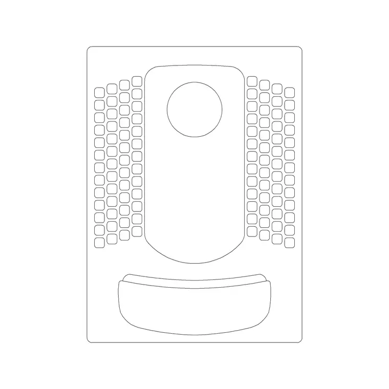 Squat Toilet Type 6 DWG CAD block thumbnail — bathroom drawing