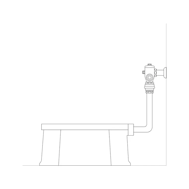 Squat Toilet Type 7 Ele A DWG CAD block thumbnail — bathroom drawing