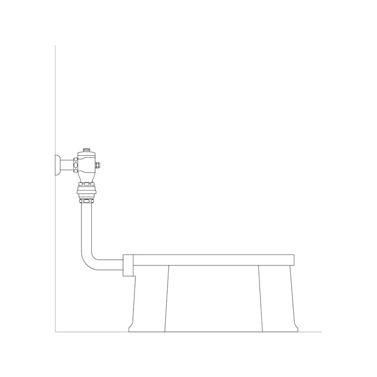 Squat Toilet Type 7 Ele B DWG CAD block thumbnail — bathroom drawing