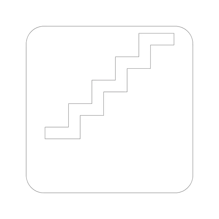 Stairs 1 DWG CAD block thumbnail — building symbols drawing