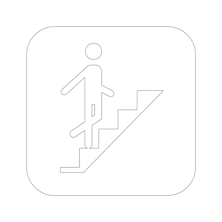 Stairs DWG CAD block thumbnail — building symbols drawing