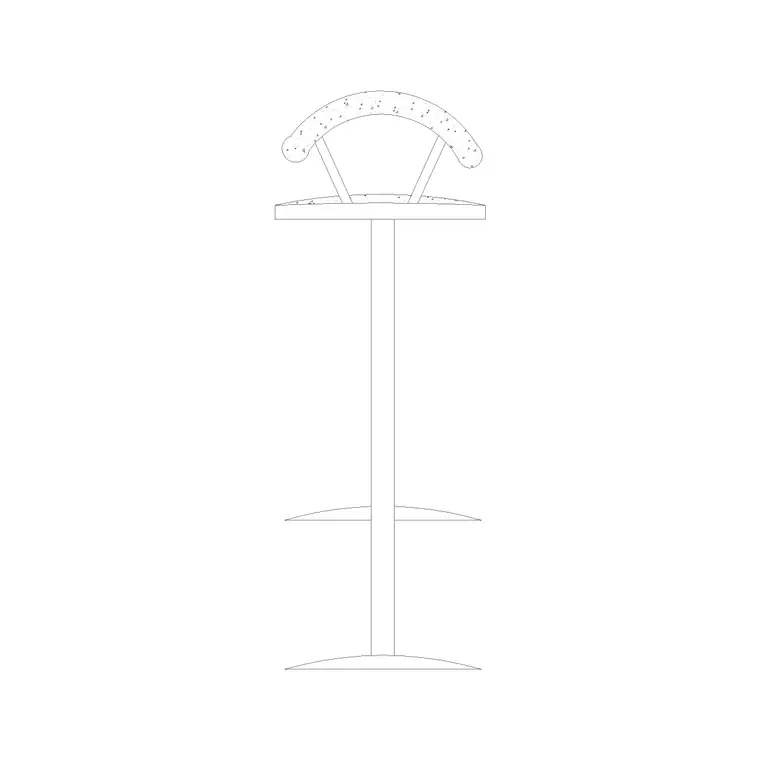 Stool (10) DWG CAD block thumbnail — furniture drawing