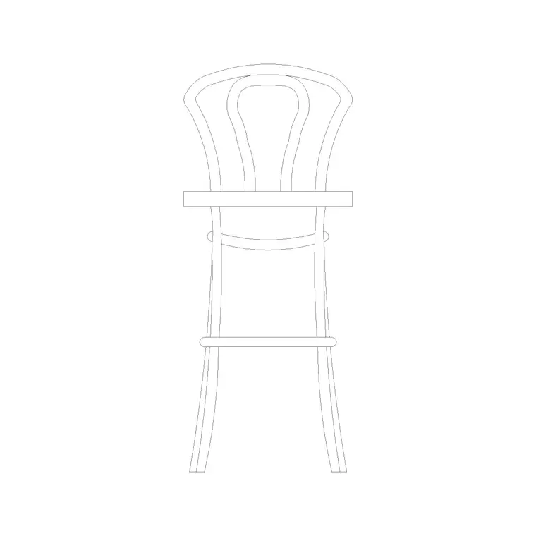 Stool (2) DWG CAD block thumbnail — furniture drawing