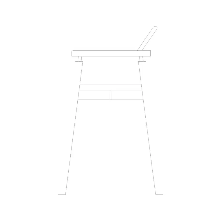 Stool (3) DWG CAD block thumbnail — furniture drawing