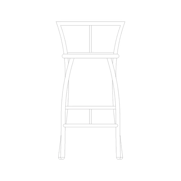 Stool (7) DWG CAD block thumbnail — furniture drawing