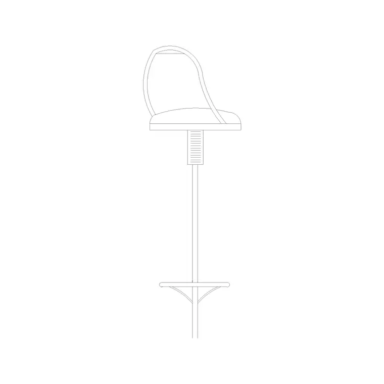 Stool (8) DWG CAD block thumbnail — furniture drawing