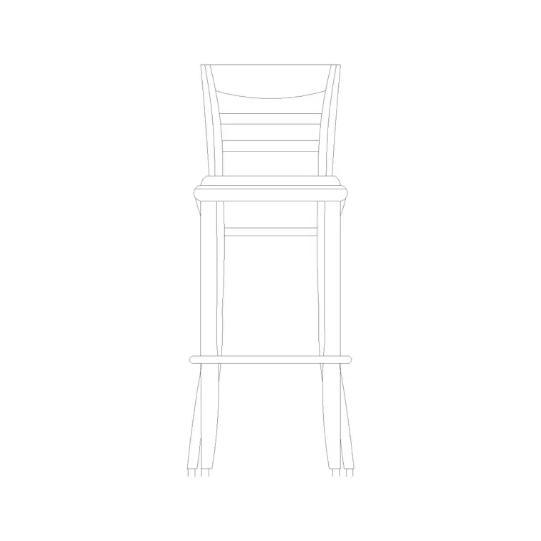 Stool (9) DWG CAD block thumbnail — furniture drawing