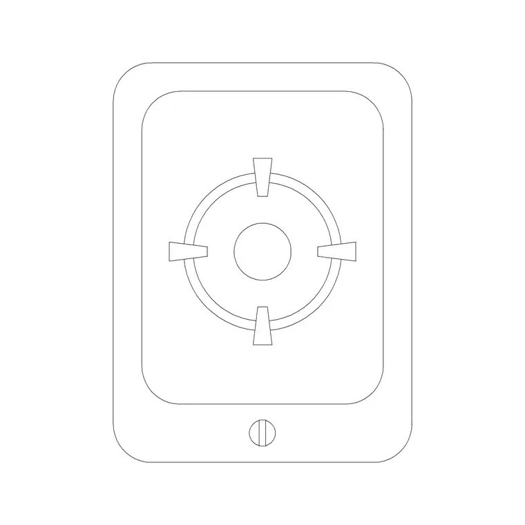 Stove 1 DWG CAD block thumbnail — kitchen drawing