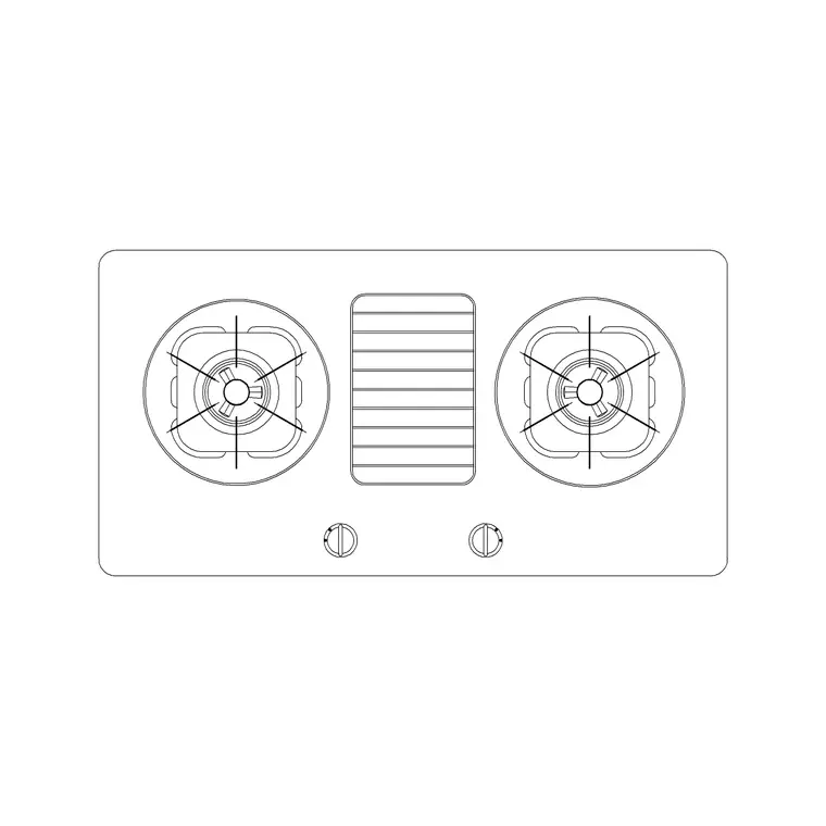 Stove 17 DWG CAD block thumbnail — kitchen drawing