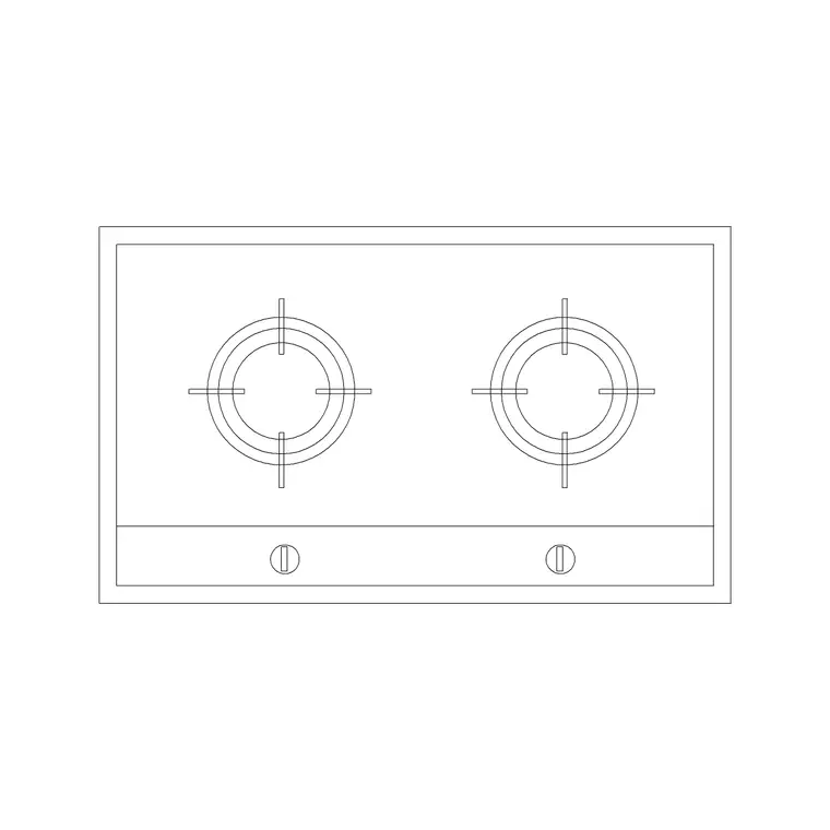 Stove 18 DWG CAD block thumbnail — kitchen drawing