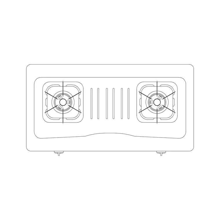 Stove 22 DWG CAD block thumbnail — kitchen drawing