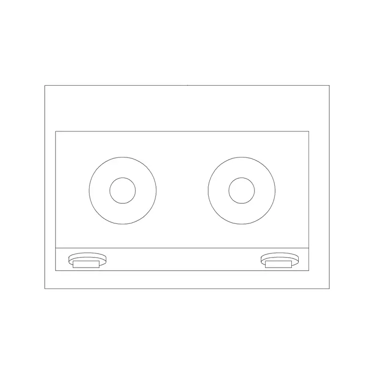 Stove 24 DWG CAD block thumbnail — kitchen drawing