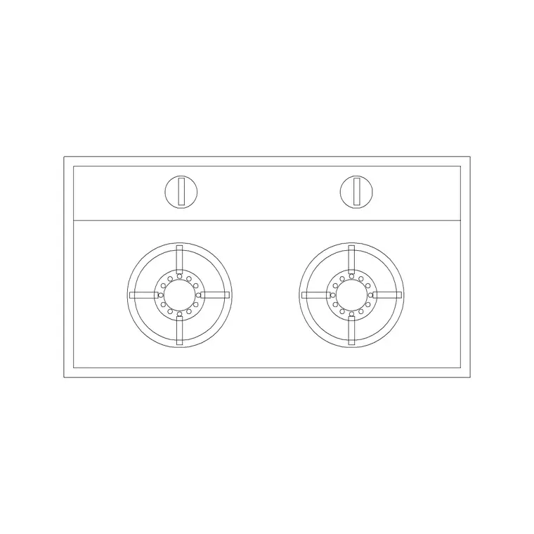 Stove 25 DWG CAD block thumbnail — kitchen drawing