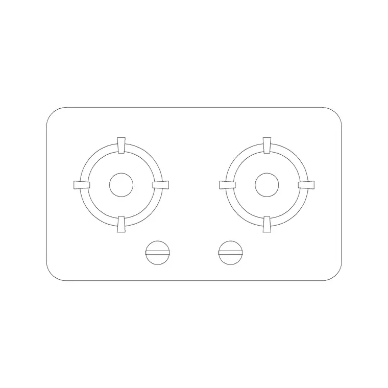 Stove 32 DWG CAD block thumbnail — kitchen drawing