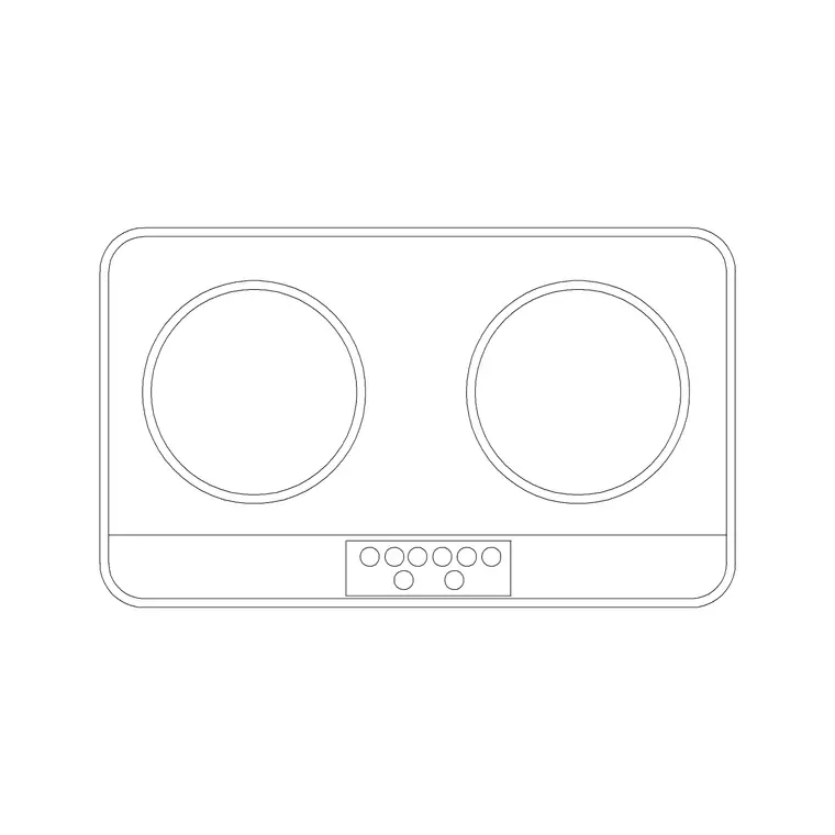 Stove 33 DWG CAD block thumbnail — kitchen drawing