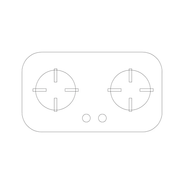 Stove 34 DWG CAD block thumbnail — kitchen drawing