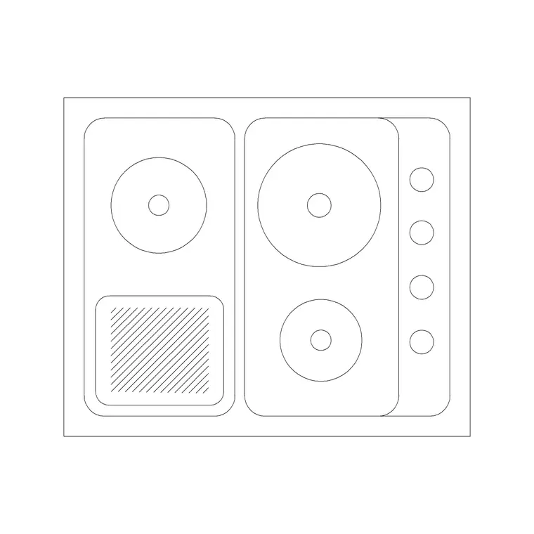 Stove 40 DWG CAD block thumbnail — kitchen drawing