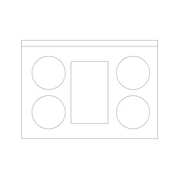 Stove 42 DWG CAD block thumbnail — kitchen drawing