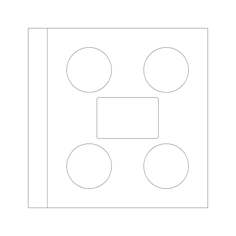 Stove 43 DWG CAD block thumbnail — kitchen drawing