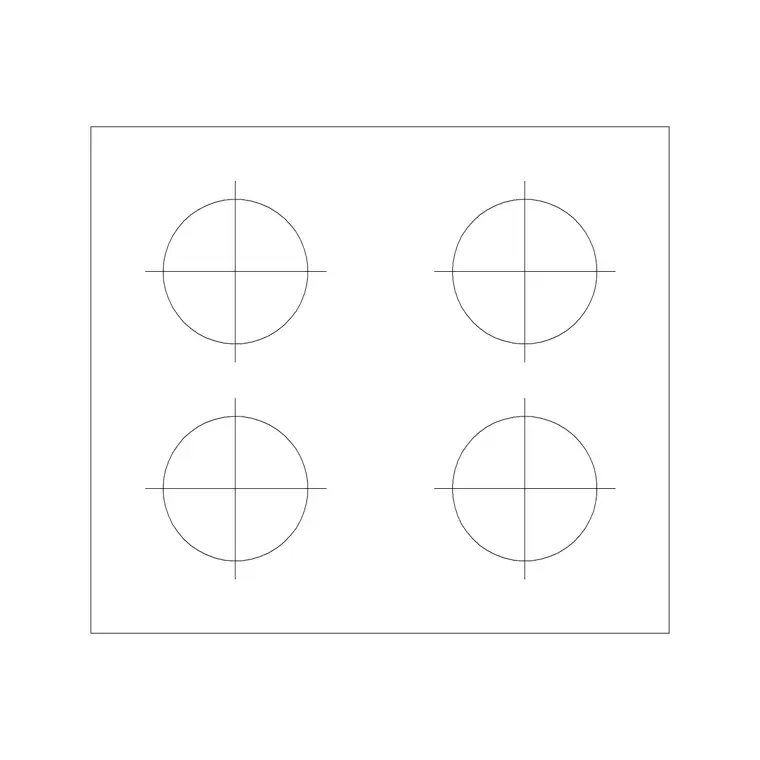 Stove 45 DWG CAD block thumbnail — kitchen drawing