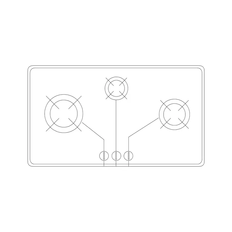 Stove 46 DWG CAD block thumbnail — kitchen drawing