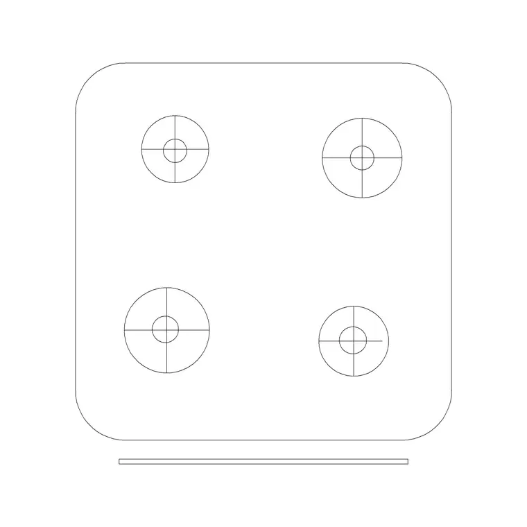 Stove 51 DWG CAD block thumbnail — kitchen drawing