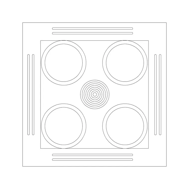 Stove 52 DWG CAD block thumbnail — kitchen drawing