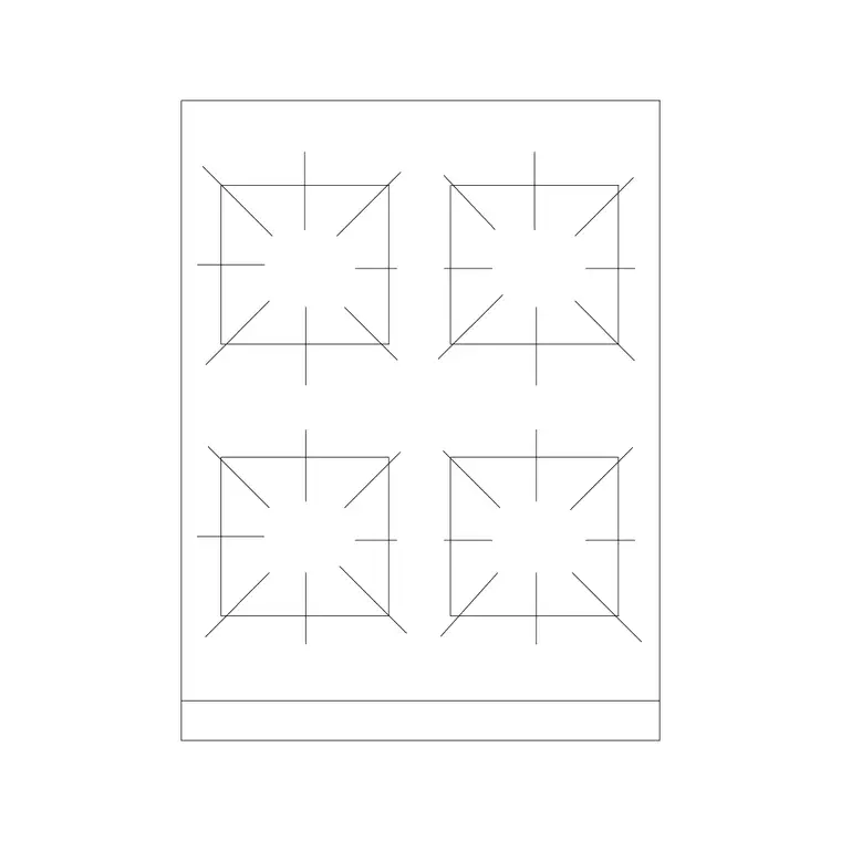 Stove 64 DWG CAD block thumbnail — kitchen drawing