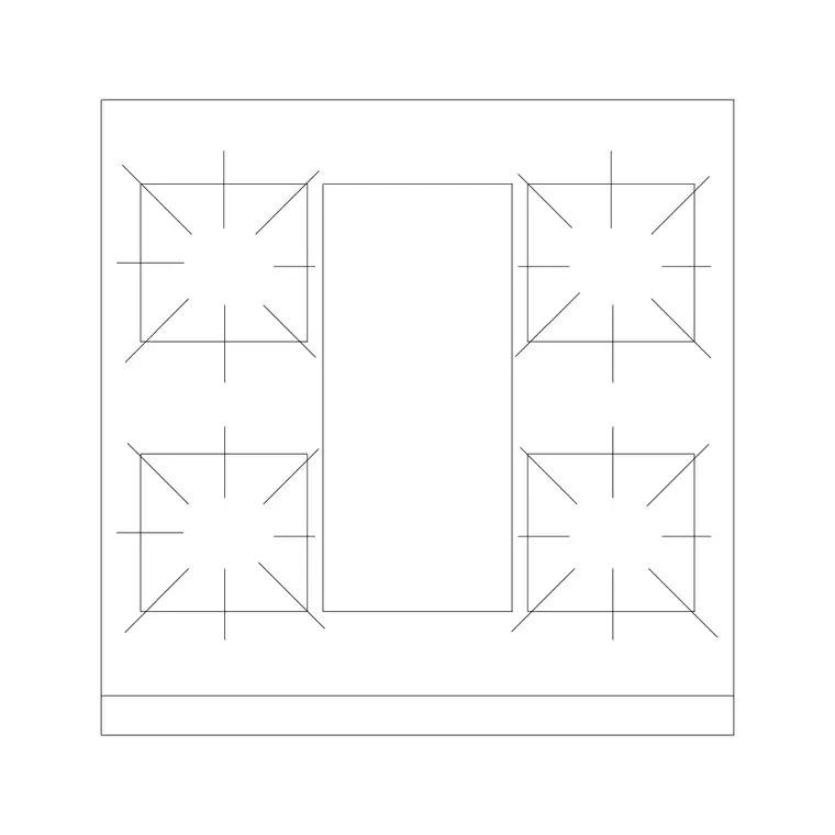 Stove 66 DWG CAD block thumbnail — kitchen drawing