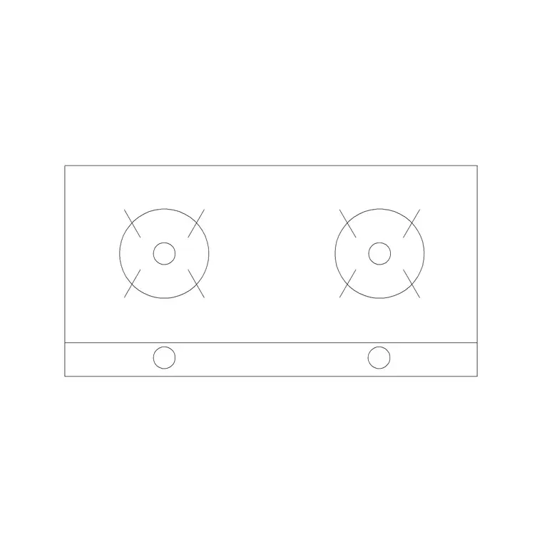 Stove 9 DWG CAD block thumbnail — kitchen drawing