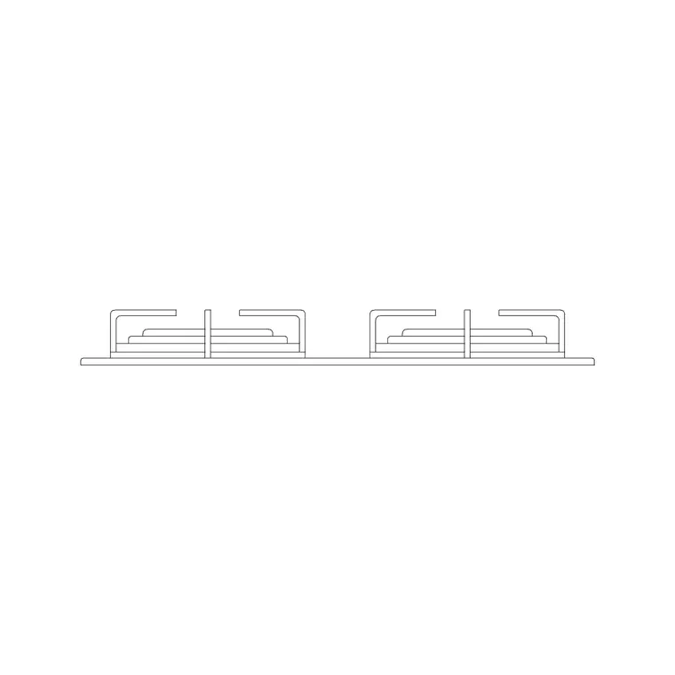 Stove Elevation 4 DWG CAD block thumbnail — kitchen drawing