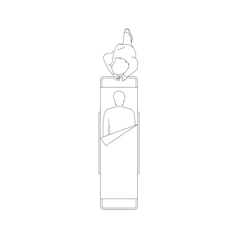 Strecher DWG CAD block thumbnail — medical drawing
