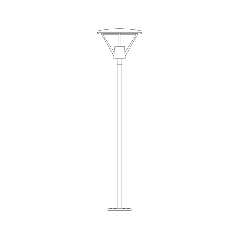 Street Light Elevation 1 DWG CAD block thumbnail — lighting drawing